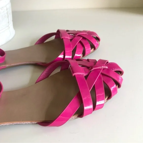 Hot Pink Steve Madden Sandals Flats with adjustable ankle strap Size 7 - Picture 13 of 14